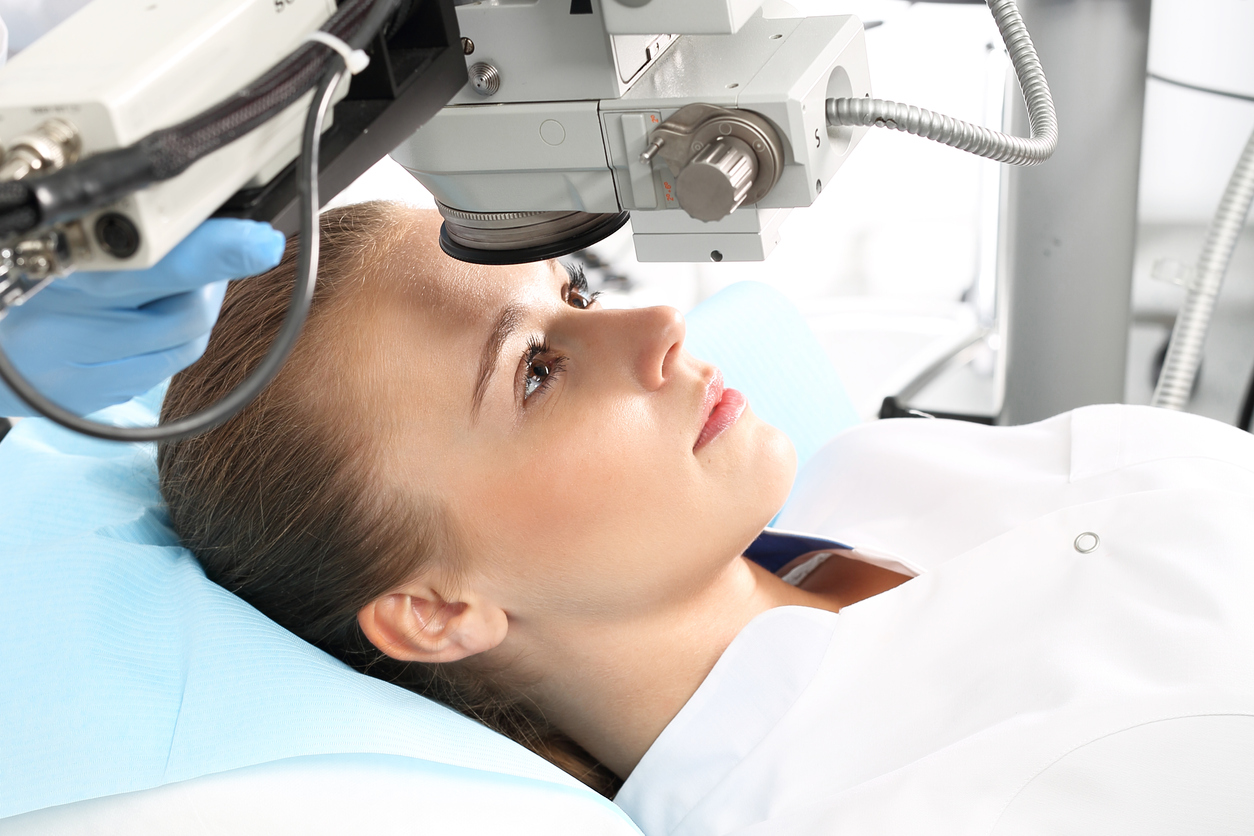 Cornea Surgery | A patient in the operating room during ophthalmic surgery